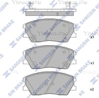 Тормозные колодки Sangsin Hi-Q. Артикул SP4369