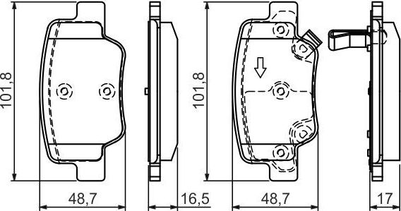 Тормозные колодки Bosch. Артикул 0 986 494 404