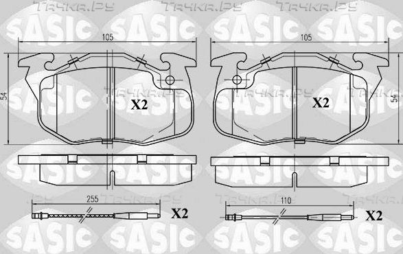 Тормозные колодки Sasic передние для Renault Clio I 1990-1998. Артикул 6210013