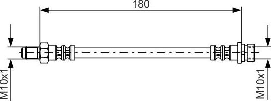 Тормозной шланг Bosch. Артикул 1 987 476 887