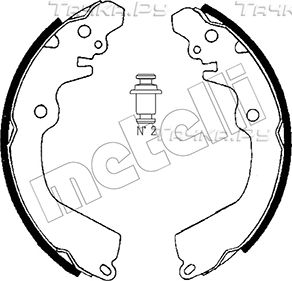 Тормозные колодки Metelli задние для Mitsubishi Lancer VI 1992-2003. Артикул 53-0257