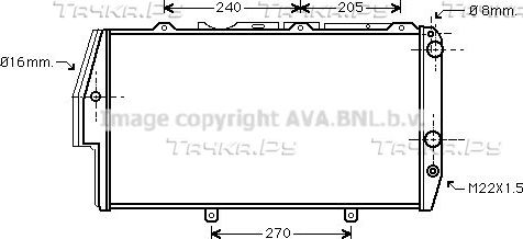 Радиатор охлаждения двигателя AVA. Артикул AI2020
