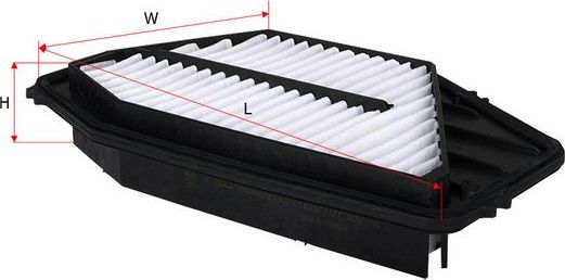 Воздушный фильтр Sakura для Honda Shuttle I 1994-1999. Артикул A-1623