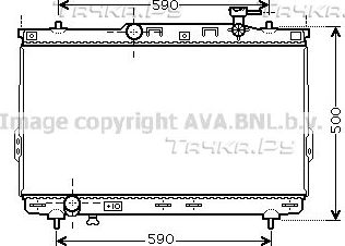 Радиатор охлаждения двигателя AVA. Артикул HYA2109