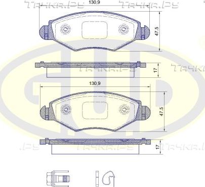 Тормозные колодки G.U.D.. Артикул GBP064320