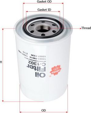 Масляный фильтр Sakura. Артикул C-1302