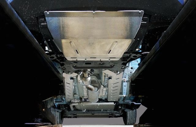 Защита алюминиевая ТСС для картера, КПП, бака, адсорбера, двигатеря левая, двигателя правая, топливной магистрали Kaiyi X3 Pro 2023-2026. Артикул ZKTCC00658K