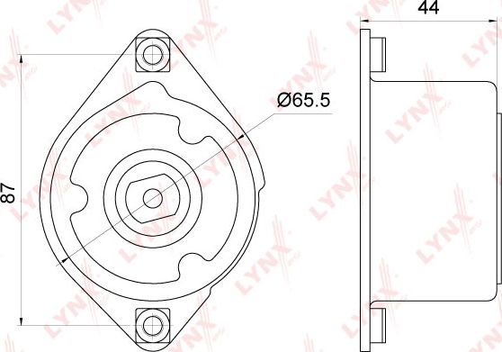 Натяжной ролик (натяжитель) приводного клинового зубчатого ремня LYNXauto для BMW 7 IV (E65/E66) 2002-2008. Артикул PT-3152