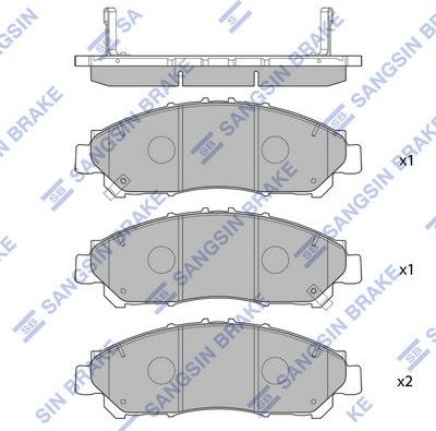 Тормозные колодки Sangsin Hi-Q. Артикул SP4361