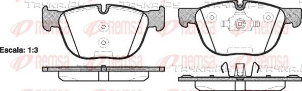 Тормозные колодки Remsa передние для BMW X4 I (F26) 2015-2018. Артикул 1297.00