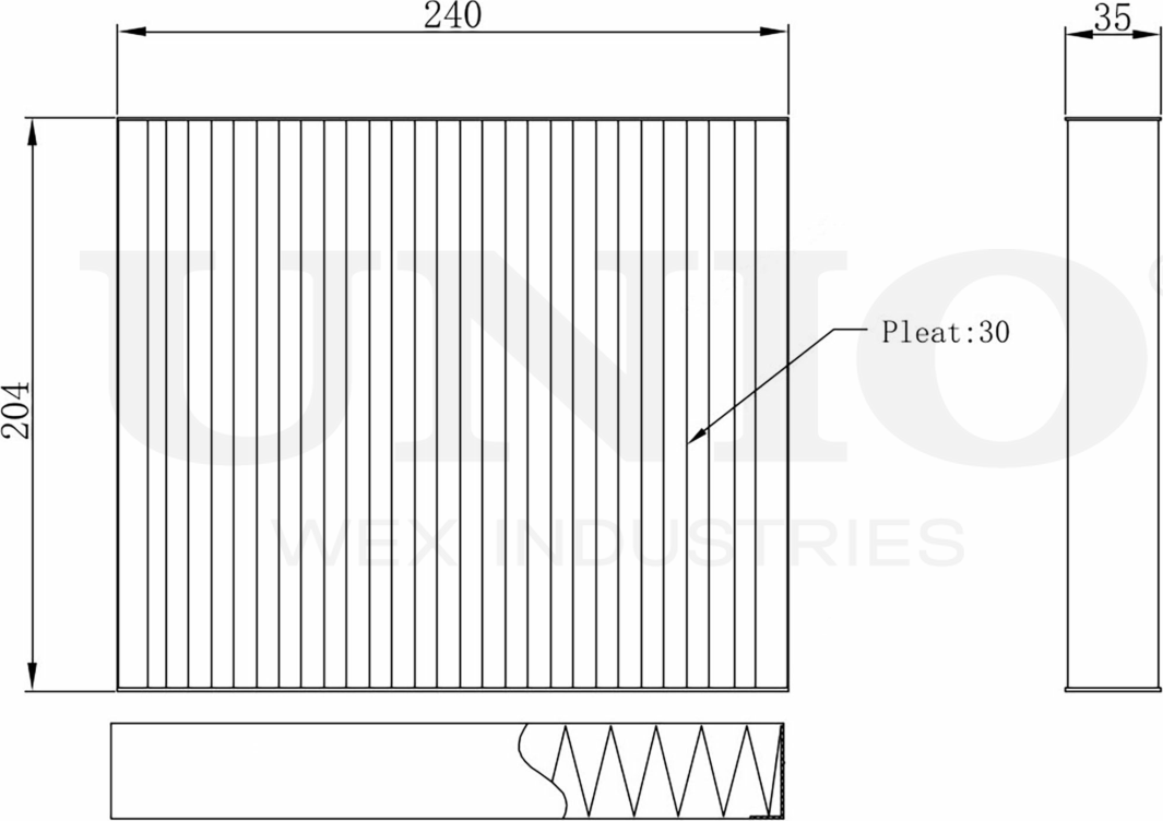 Фильтр салона (Unio). Артикул FLT-40001C