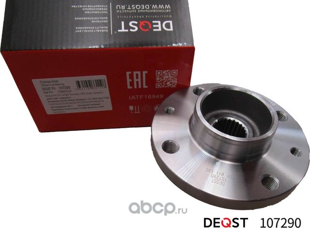 Ступица колеса в сборе с подшипником передняя Renault CLIO/MEGANE/LOGAN/SNADERO 06=> (Deqst) Deqst. Артикул 107290