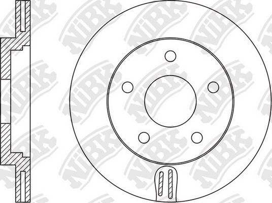Тормозной диск NiBK передний для Mazda 3 III (BM) 2013-2018. Артикул RN1564