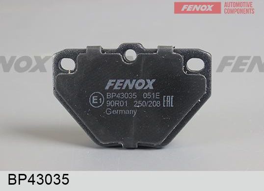 Тормозные колодки Fenox. Артикул BP43035
