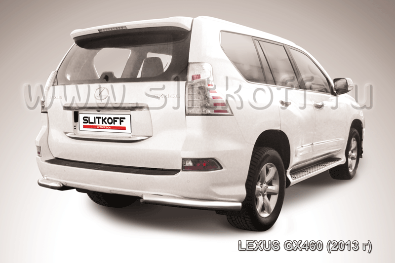 Защита Slitkoff задняя d76 уголки для Lexus GX 460 2013-2026. Артикул LGX13-012