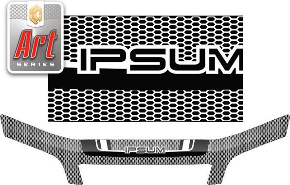 Дефлектор СА Пластик для капота (Серия "Art" белая) Toyota Ipsum 1996-1998. Артикул 2010011400315