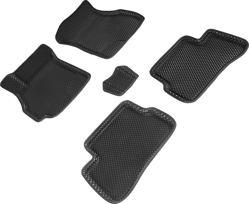 Коврики Seintex 3D EVA Ромб для салона Hyundai Accent II 2000-2002 ЧЕРНЫЕ. Артикул 95370