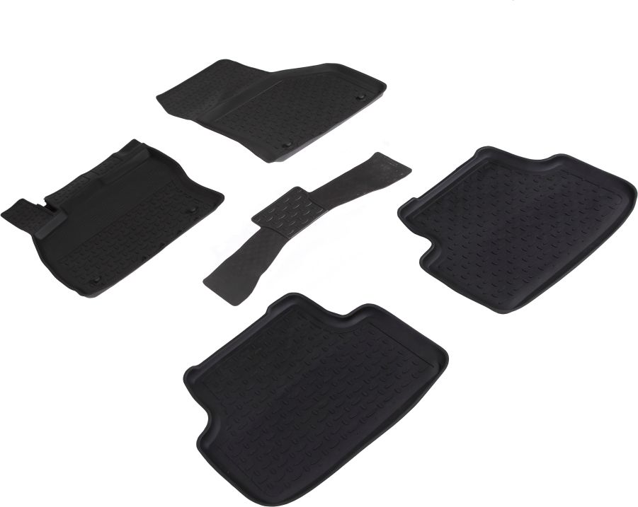 Коврики резиновые Seintex с высоким бортиком для салона Skoda Octavia A7 2013-2020. Артикул 84907