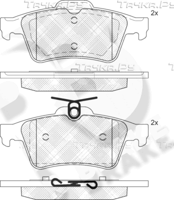 Тормозные колодки R Brake для Ford C-MAX I 2003-2010. Артикул RB1651