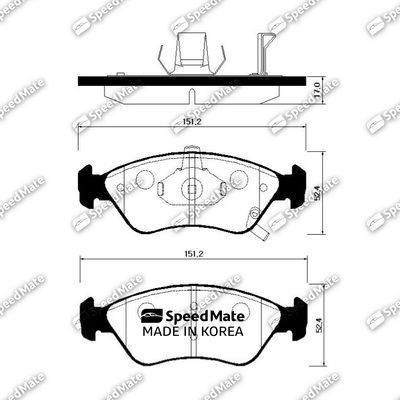 Тормозные колодки SpeedMate. Артикул SM-BPK012