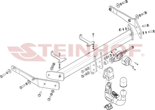 Фаркоп Steinhof для Volkswagen ID.4 E21 2020-2026. Быстросъемный крюк. Артикул V-086