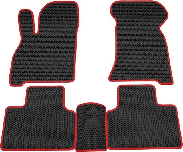 Коврики Rezkon EVA Соты для салона Lada Priora 2170, 2171, 2172 2007-2018 Красный кант. Артикул 9139025104