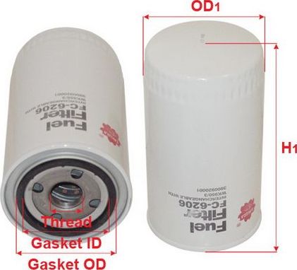 Топливный фильтр Sakura. Артикул FC-6206