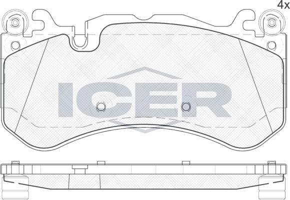 Тормозные колодки Icer. Артикул 182079