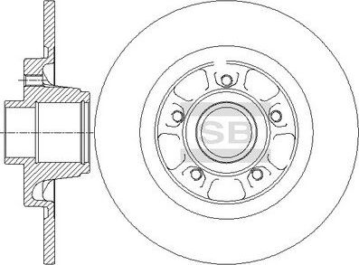Тормозной диск Sangsin Hi-Q. Артикул SD3063