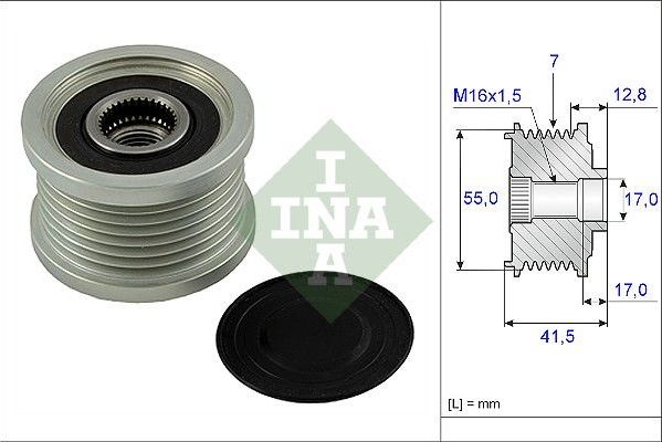 Приводной ремень поликлиновой с роликами (комплект) Ina. Артикул 529 0234 10