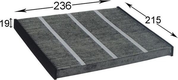 Салонный фильтр JS Asakashi. Артикул AC103C