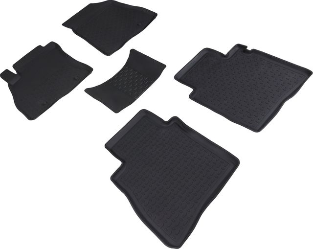 Коврики резиновые Seintex с высоким бортиком для салона Nissan Sentra 2014-2017. Артикул 86070