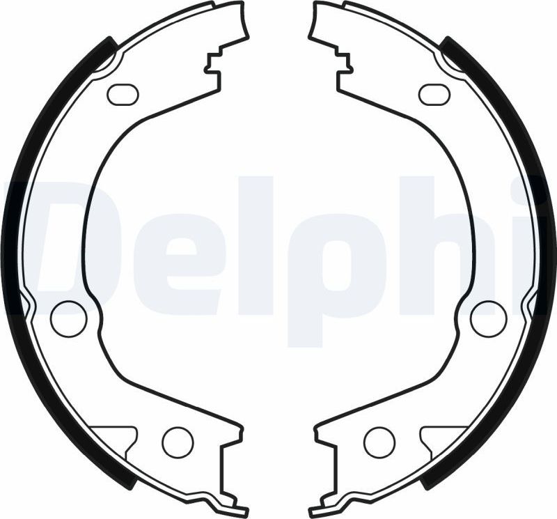Тормозные колодки (стояночная тормозная система) Delphi. Артикул LS2001
