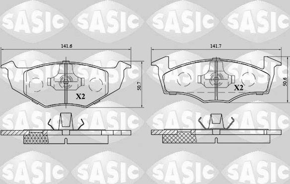 Тормозные колодки Sasic передние для SEAT Cordoba I 1993-2002. Артикул 6216051