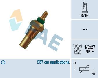 Датчик температуры охлаждающей жидкости FAE для Ford Scorpio I 1985-1994. Артикул 32010