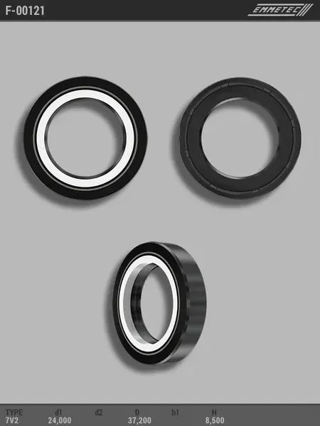Сальник 24,00/37,20*8,50 тип 7V2 (Emmetec). Артикул F00121