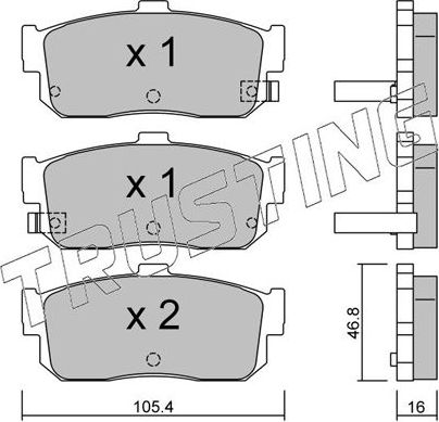Тормозные колодки Trusting. Артикул 200.1