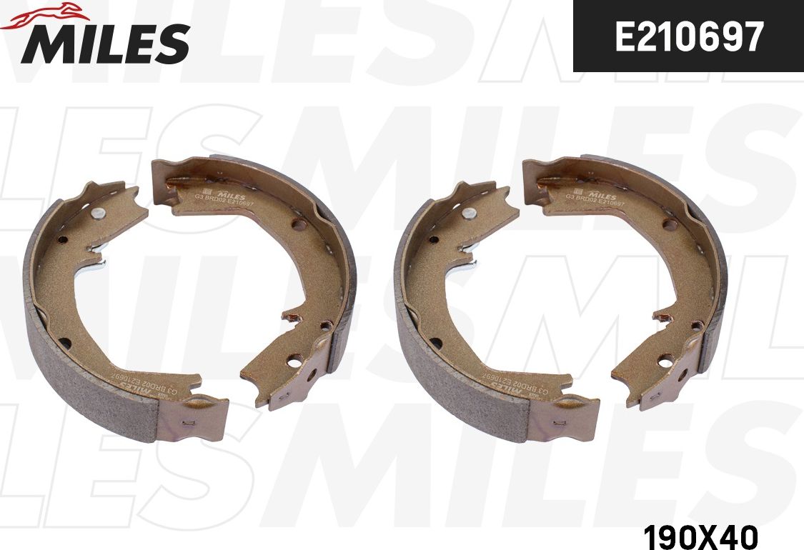 Тормозные колодки (стояночная тормозная система) Miles. Артикул E210697