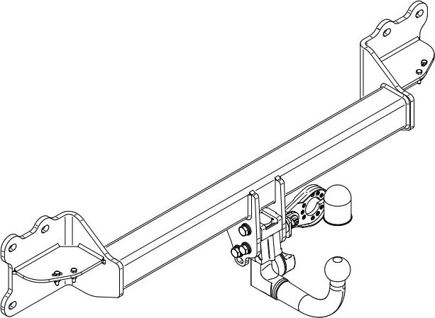 Фаркоп Steinhof для Volkswagen Touareg III 2018-2026. Быстросъемный крюк. Артикул V-163