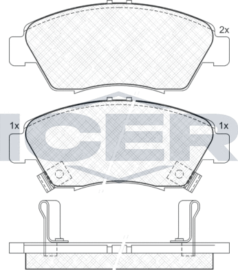Тормозные колодки Icer. Артикул 180959