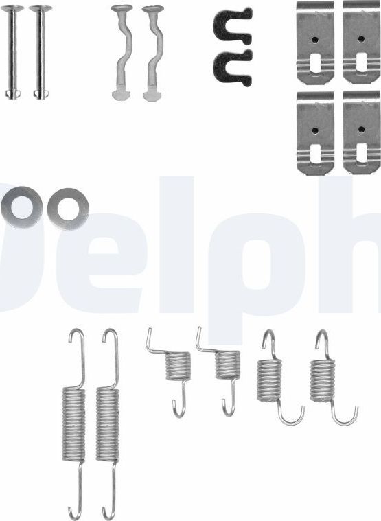 LY1401 Монтажный комплект барабанных колодок Delphi. Артикул LY1401