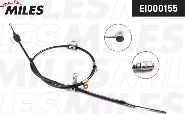 Трос ручника (тросик ручного тормоза) Miles задний правый для Hyundai Matrix I 2001-2010. Артикул EI000155