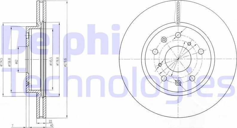 Тормозной диск Delphi. Артикул BG4093C
