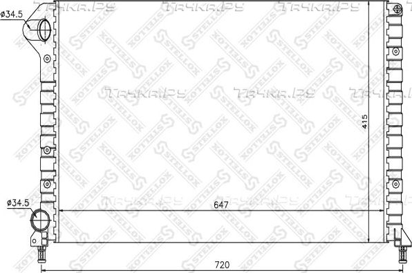 Радиатор охлаждения двигателя Stellox. Артикул 10-25713-SX