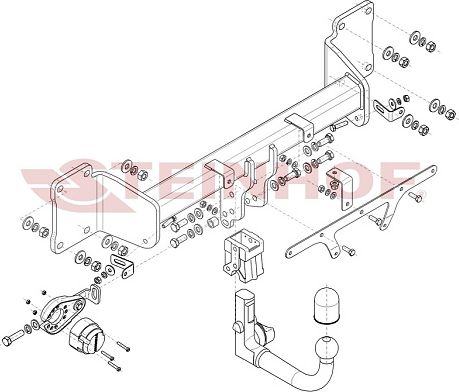 Фаркоп Steinhof для BMW iX I20 2021-2026. Артикул B-103