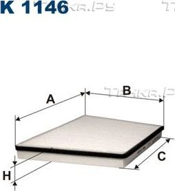 Салонный фильтр Filtron. Артикул K 1146