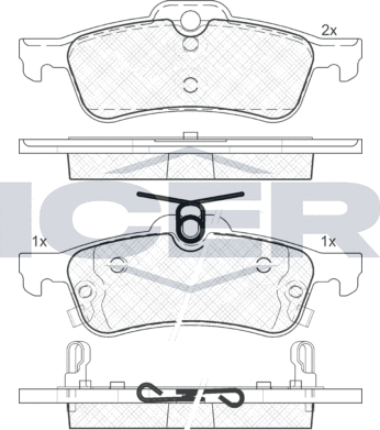 Тормозные колодки Icer. Артикул 181878