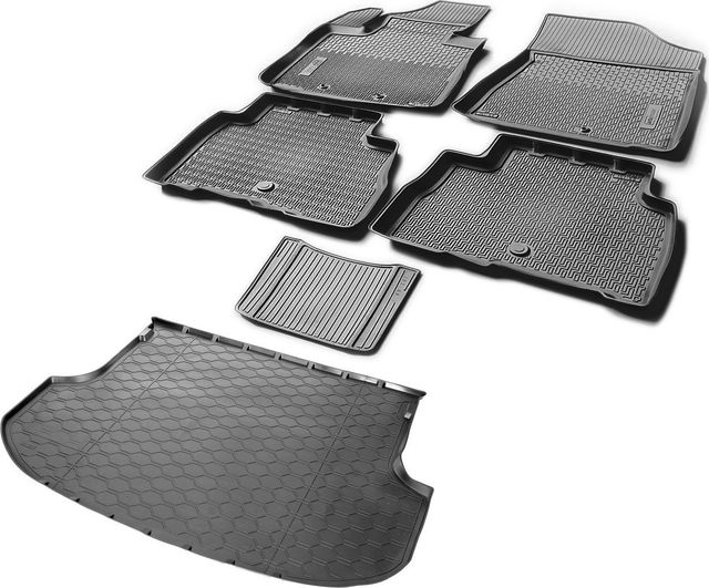 Комплект ковриков Rival для салона и багажника Kia Sorento II рестайлинг 2012-2026. Артикул K12804003-1