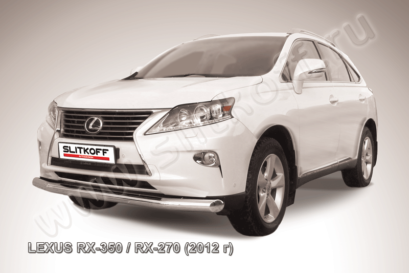 Защита Slitkoff переднего бампера d76 для Lexus RX 350/270 2012-2026. Артикул LRX35-12.002