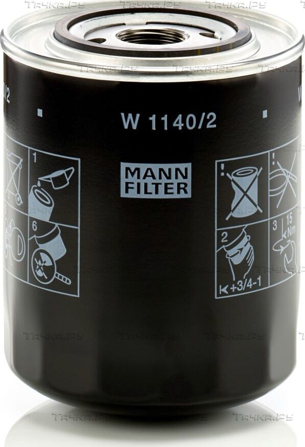 Масляный фильтр Mann-Filter. Артикул W 1140/2